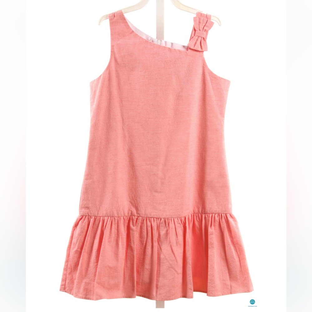 Florence Eiseman Coral One-Shoulder Bow Dress NWT SZ 8